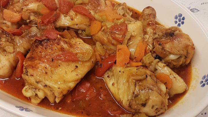 Pollo alla cacciatora al forno