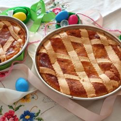 pastiera con gocce di cioccolato